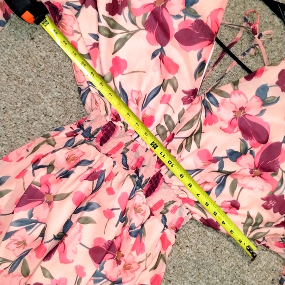 ⭐Floral Midi Dress Women's Size Medium Flowy with Elastic Waist - Picture 9 of 14